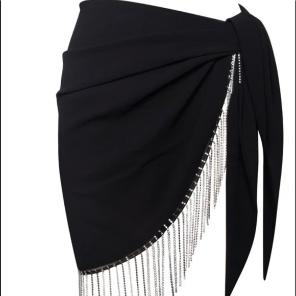 Rhinestone Fringe Swimsuit Cover - Picture 2 of 4